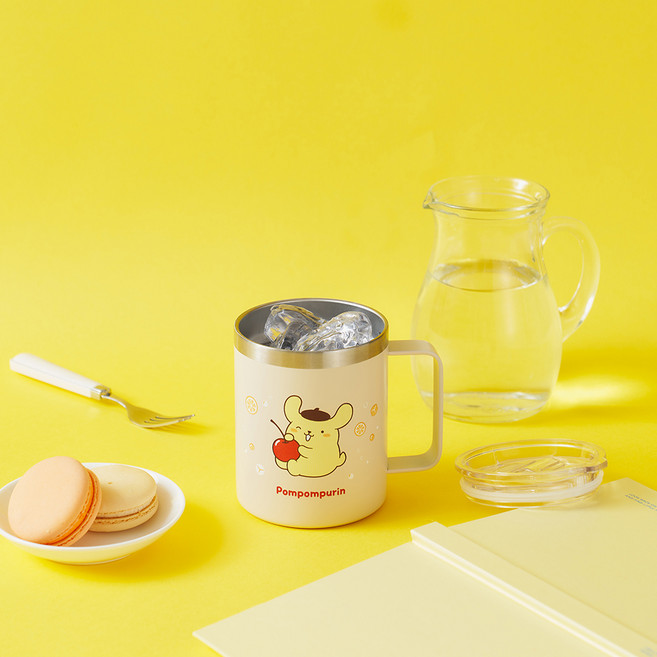 데이니즈 산리오캐릭터즈 체리콕 스텐머그 375ml, 1개, 폼폼푸린