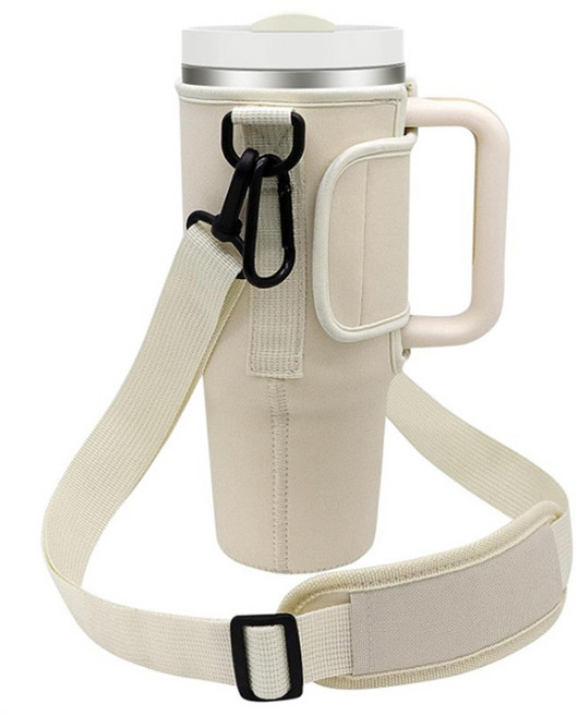 씨오브비 스탠리 호환용 텀블러 파우치 스탠다드 1200ml, 크림베이지, 1개