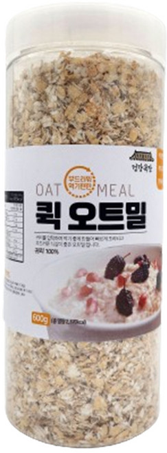 건강곡간 부드러워 먹기편한 퀵 오트밀 통, 600g, 1개