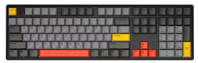 한성컴퓨터 염료승화 EDITION 유무선 키보드, INTERSTELLAR(옐로우 + 레드 + 그레이 + 블랙), GK898B PRO, 무접점