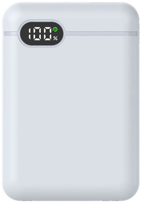 리큐엠 20W 고속충전 LCD 잔량표시 미니 보조배터리 10000mAh 멀티단자, QP1000C, 블루