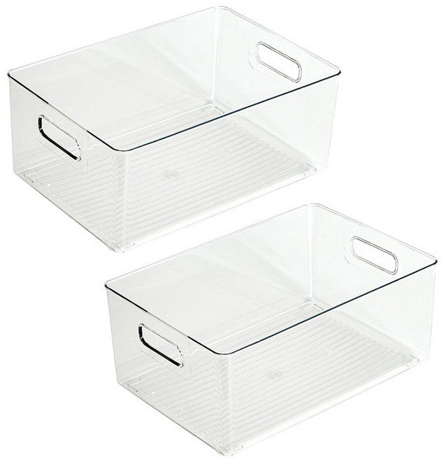 이우아여사 펜트리 PET 투명 정리함 막힘형 2p, 2개