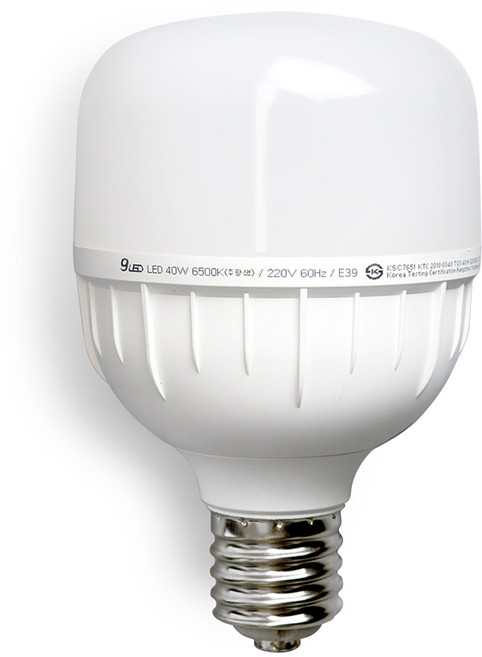 건식 ECO LED 전구 E39 원통 고와트 T램프 보안등 40W, 주광색, 1개