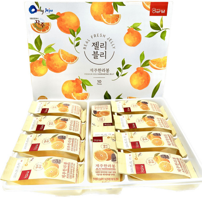 쉐프엠 젤리블리 제주한라봉, 10개, 60g