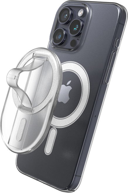 굿밸류 휴대폰 맥세이프 이지핸들 킥홀더, 반투명 화이트, 1개