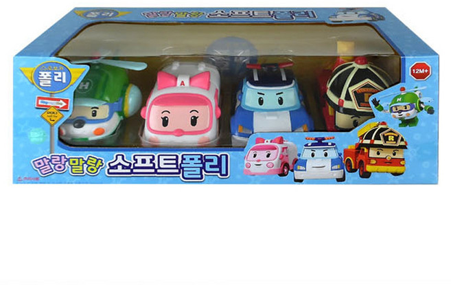 로보카폴리 NEW 말랑말랑 소프트 폴리, 혼합색상, 1개