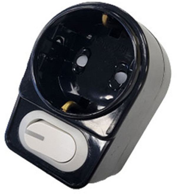 에코파워탭 절전형 LED L자 멀티탭 1구 PS-TS, 8.2cm, BLACK, 1개