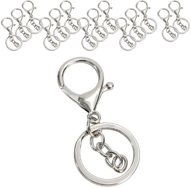 코히모 체인형 키오링 연결 키링 고리 15p 세트 4W015, 실버, 1개