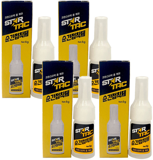 크린스타 다용도 순간 접착제 6ml, 4개