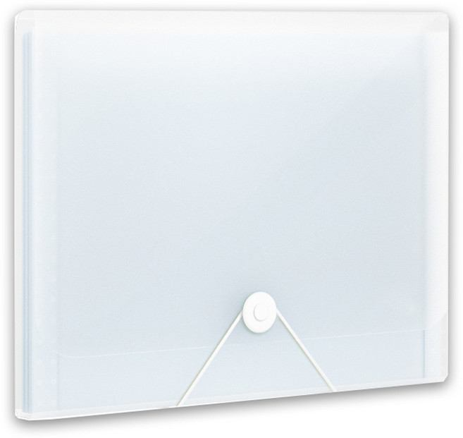 델리 밴드형 도큐먼트 13분류 인덱스 아코디언 파일 5238, 투명블루, 1개