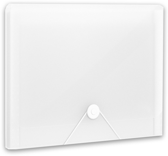 델리 밴드형 도큐먼트 13분류 인덱스 아코디언 파일 5238, 투명화이트, 1개