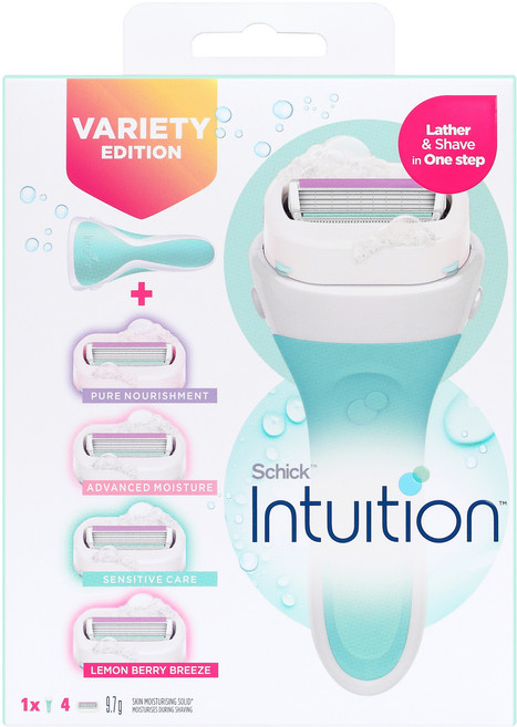 인튜이션 버라이어티 에디션 여성제모기 그린 + 제모날 4p, 1세트