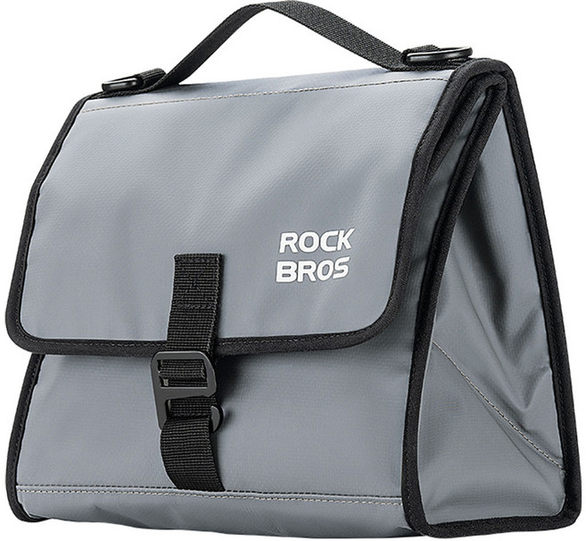 락브로스 브롬톤 전용 자전거 헤드 튜브백 W010, 그레이, 1개