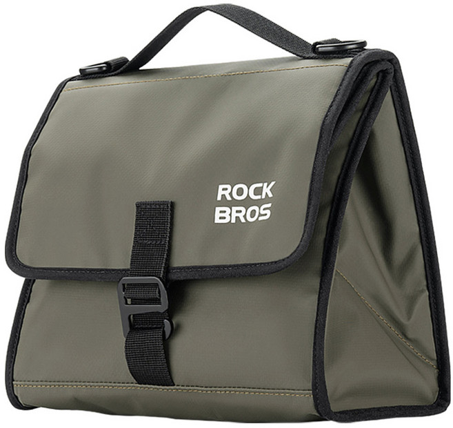 락브로스 자전거 브롬톤 전용 사이즈조절 헤드 튜브백 W010, 아미그린, 1개