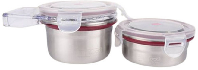 스텐락 클래식 더블강판 원형 3호 + 원형 4호 강판 세트, 실버, 투명, 1세트