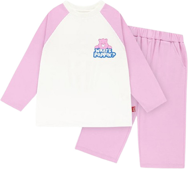 Care Bears 兒童Poppin Popping拉格蘭七分袖居家上下套裝