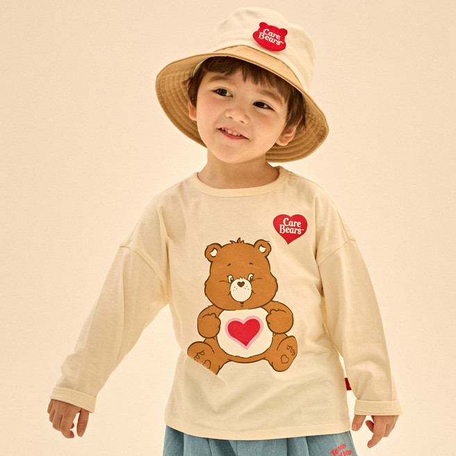 케어베어 아동용 텐더하트베어 루즈핏 티셔츠
