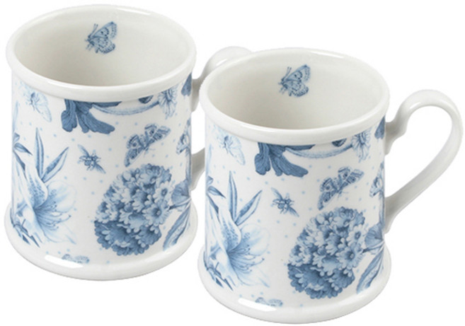 포트메리온 보타닉 블루 머그컵 0.35L, 혼합색상, 2개