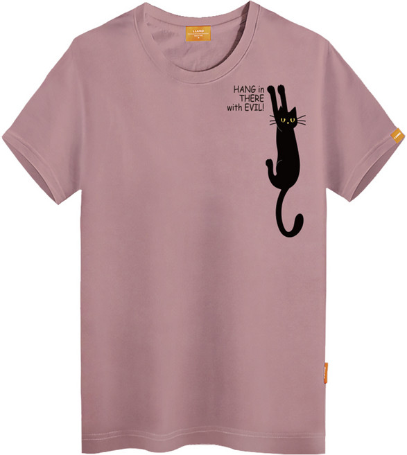 엘라모 검은고양이 반팔 티셔츠