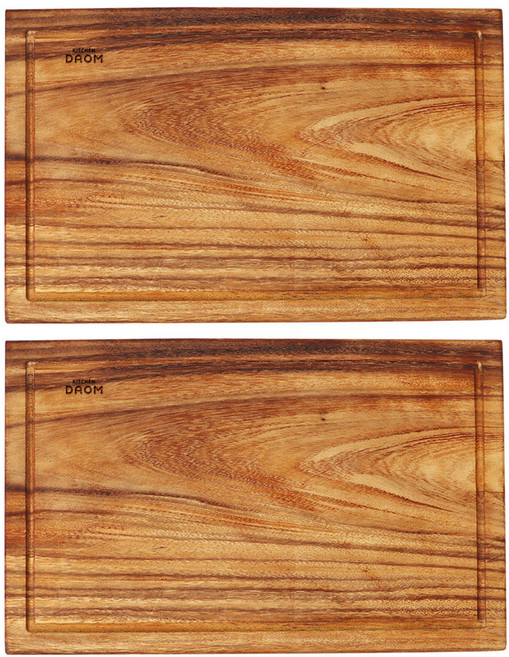 Bueokdaom 雨樹方形原木砧板, 木質, 2個