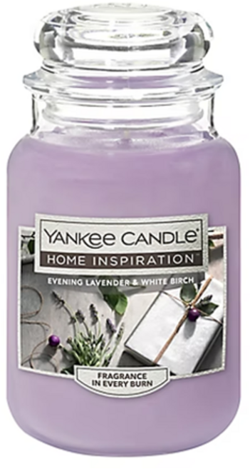 YANKee CANDLe Home Inspiration罐型香氛蠟燭 L, 晚安薰衣草與白樺木, 538g, 1個