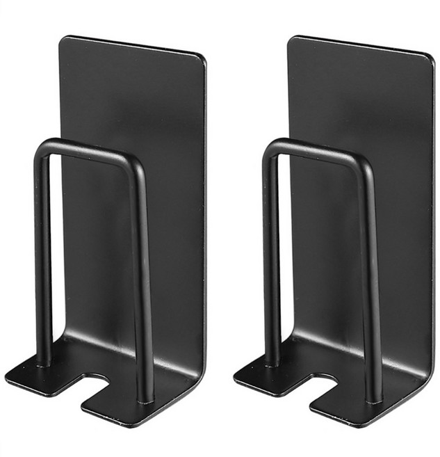 모나코올리브 메탈라인 스텐 싱글 칫솔걸이, 블랙, 2개