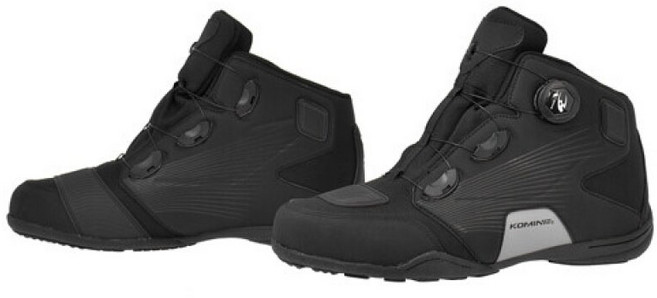 코미네 오토바이 라이딩 슈즈 BK-096, GREY-BLACK