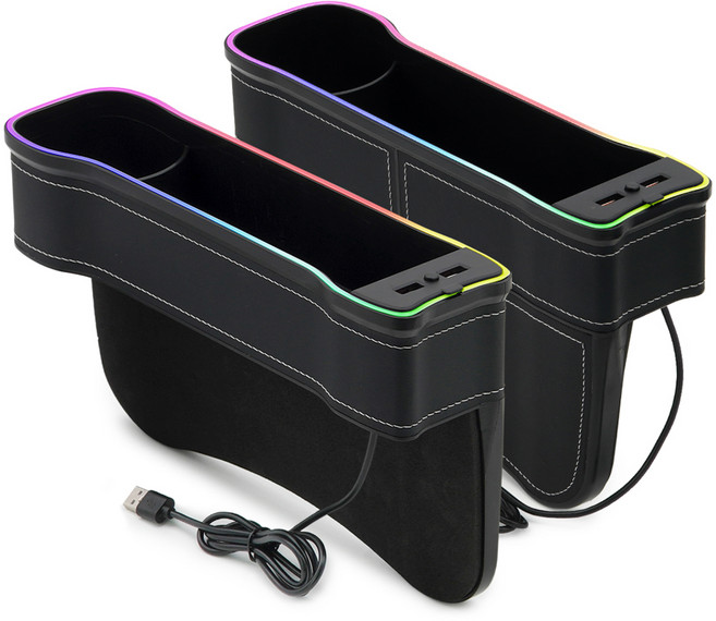 에이스피드 차량용 멀티 사이드포켓 C80 보조석 운전석+보조석 2p, 1세트, 블랙