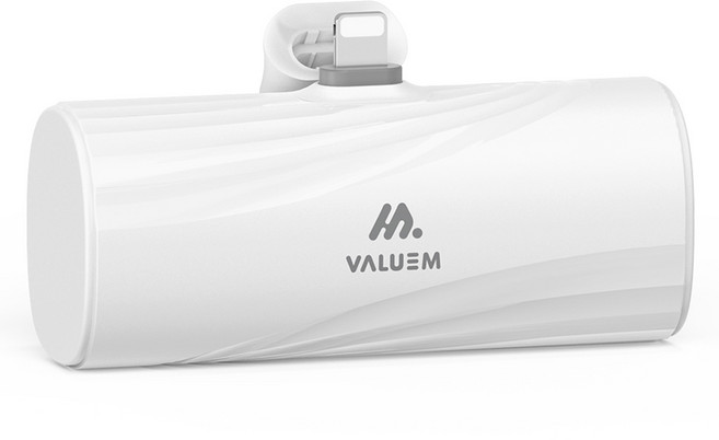 밸류엠 도킹형 거치 보조배터리 D1 4000mAh 애플8핀, VM-B2PA4SI8P(8핀), 화이트