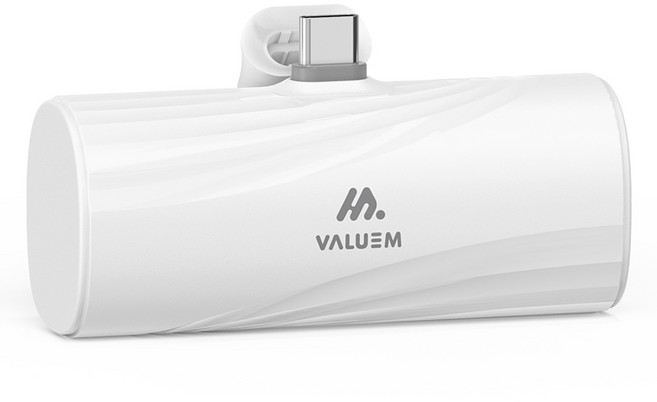 밸류엠 일체형 미니 도킹형 보조배터리 4000mAh D1 C타입, VM-B2PA4SICP(C타입), 화이트