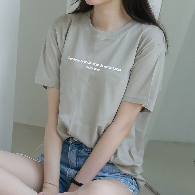女款字母印花短袖T恤