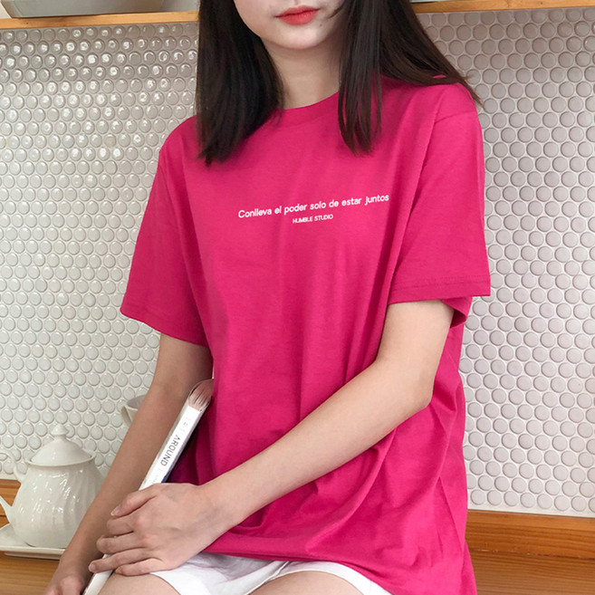 女款字母印花短袖T恤