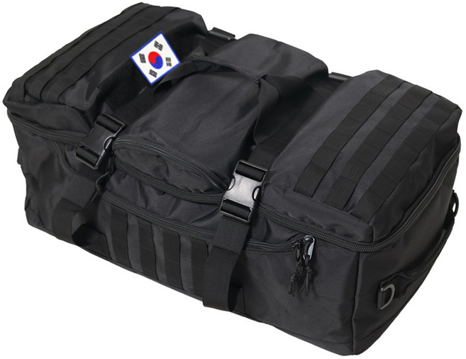 TERAWOOD 旅行版運動隔層包 大容量65L + 藍色太極旗套組, 黑色(包), 藍色(太極旗)