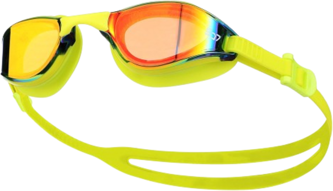 SD7 소프트비전 커브형 트레이닝 수경 SGL-5000, 골드 + 라임, 1개