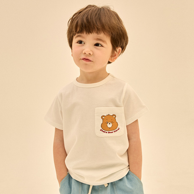 Care Bears 童款小熊口袋印花短袖T恤