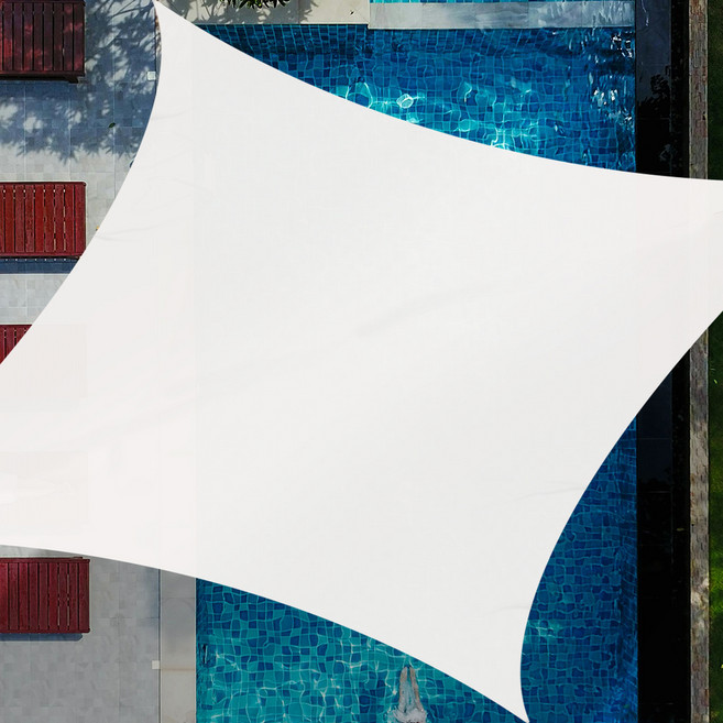 아웃팅 사각 HDPE 메쉬 썬쉐이드, 아이보리