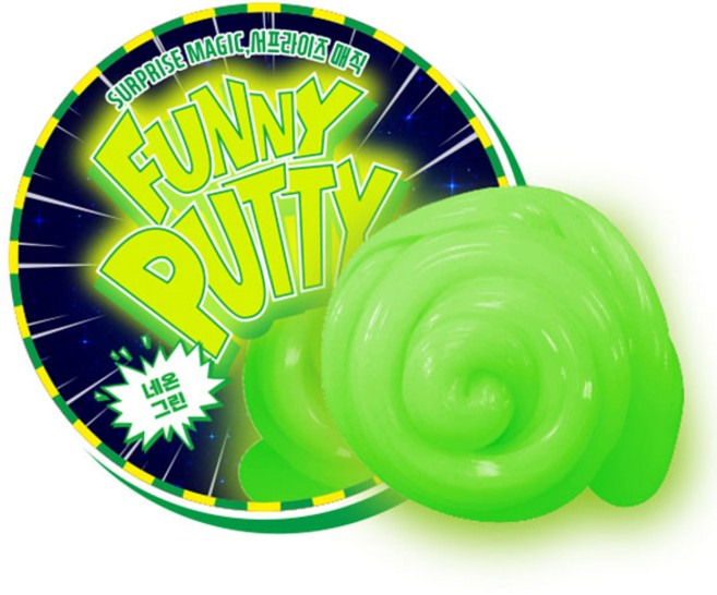 데이비드토이 퍼니퍼티 클레이, 네온그린, 40g, 1개