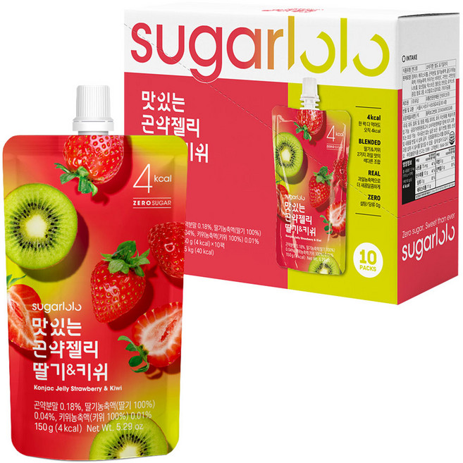 슈가로로 맛있는 곤약젤리 딸기 & 키위 10개입, 1.5kg, 1개