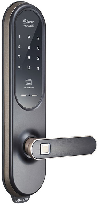 게이트맨 핸들형 후크타입 디지털 손잡이 있음 도어락 G-GRAB scan+, 고객직접설치