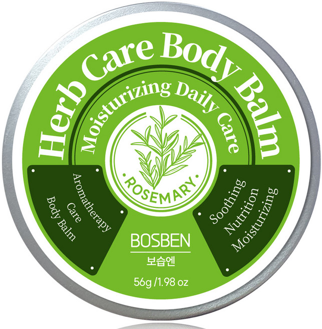 보습엔 허브 케어 바디밤 로즈마리향, 56g, 1개