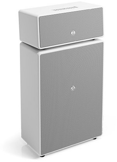 오디오프로 베이스 리플렉스 액티브 스테레오 네트워크 블루투스 스피커, Drumfire, 화이트