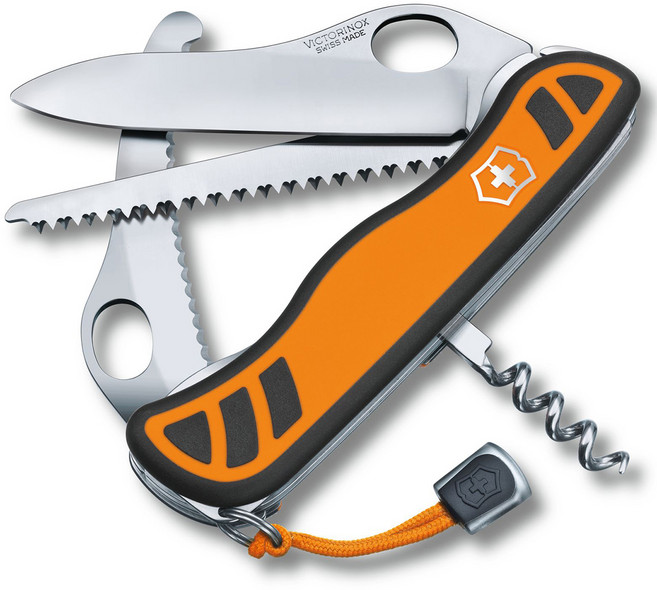 빅토리녹스 헌터 XT 그립 라지 포켓 아미 나이프 0.8341.MC9, 오렌지 + 블랙, 1개