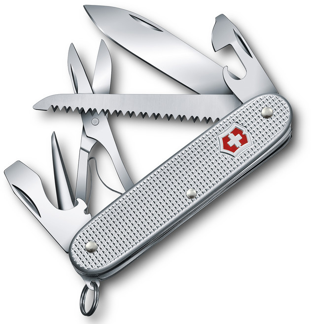 빅토리녹스 파머X 알록스 미디움 포켓 아미 나이프 0.8271.26, 실버, 1개