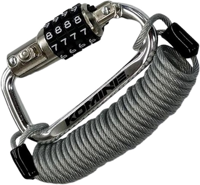 코미네 헬멧락 도난방지 잠금장치 LK-115, SILVER, 1개