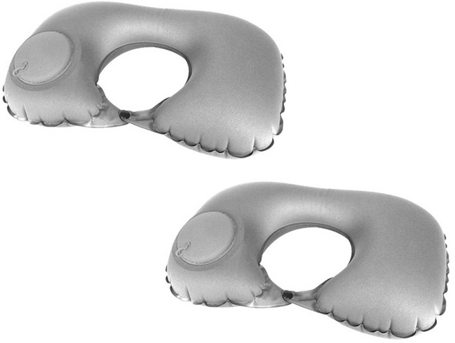 앤티스 차량용 이지펌핑 에어 목쿠션, 그레이, 2개