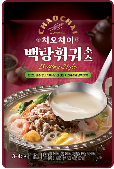 차오차이 백탕 훠궈 소스, 120g, 1개