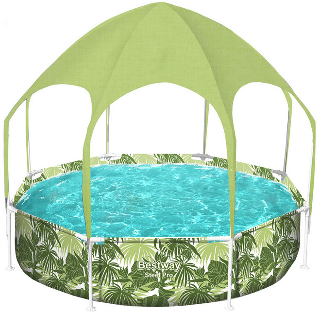 베스트웨이 캐노피 트로피칼 분수 풀장 PL56432G, 그린, 1개