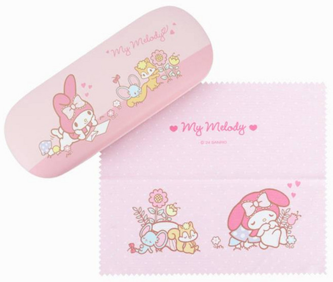 산리오 마이멜로디 안경집 + 안경닦이 세트