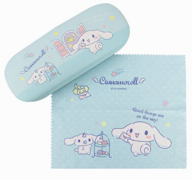 산리오 시나모롤 안경집 + 안경닦이 세트