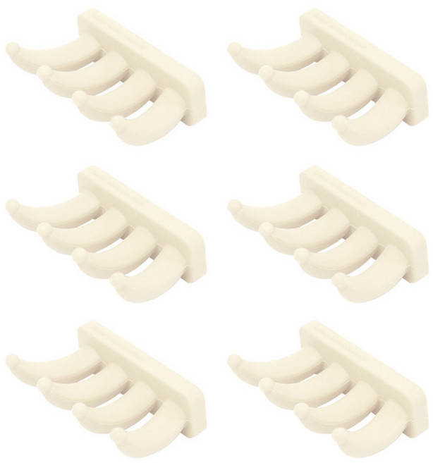 아던홈 THE 다용도 실리콘 바나나 후크, 화이트, 6개